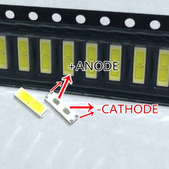 Светодиод SMD 6V 1W (5.60-6.6V 140mA max150) 7020 холодный белый, BD72K, LED
